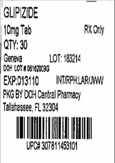 Glipizide 10 mg Label (Glipizide 10mg(sandoz))